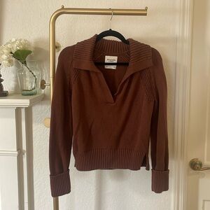 A&F Chocolate Sweater size S